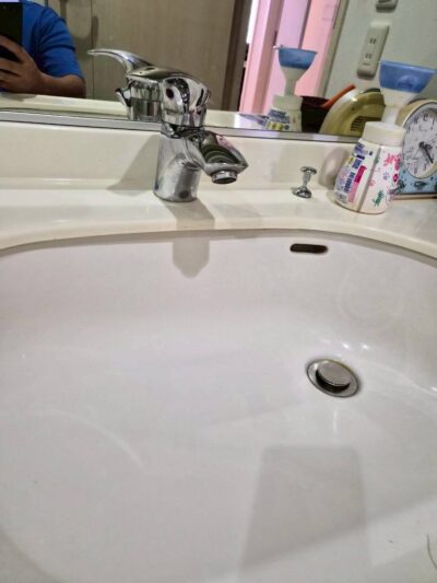 水漏れのご相談をいただいた、ダミクサ製の洗面水栓
